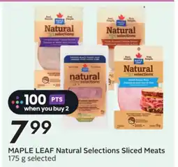 Sobeys MAPLE LEAF Natural Selections Sliced Meats offer