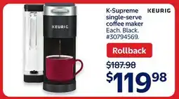 Walmart K-Supreme single-serve coffee maker offer