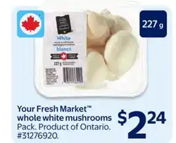 Walmart Your Fresh Market Whole White Mushrooms offer