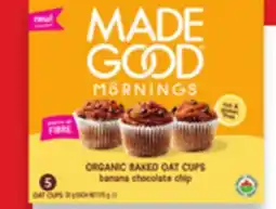 Walmart Made Good Mornings organic baked oat cups offer