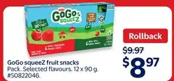 Walmart GoGo squeeZ fruit snacks offer