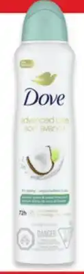 Walmart Dove dry spray antiperspirant offer