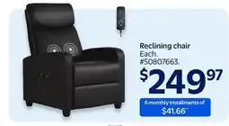 Walmart Reclining chair offer