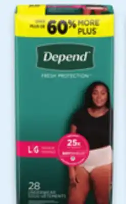 Walmart Depend incontinence underwear offer