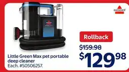 Walmart Little Green Max pet portable deep cleaner offer