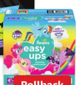 Walmart Pampers superpack Easy Ups training pants or Ninjamas nighttime underwear offer