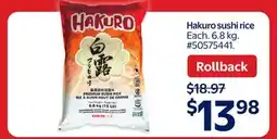 Walmart Hakuro sushi rice offer