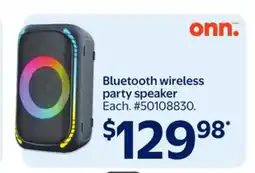 Walmart Bluetooth wireless party speaker offer