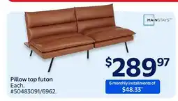 Walmart Pillow top futon offer