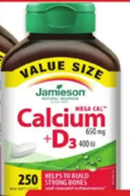 Walmart Jamieson calcium 250s offer