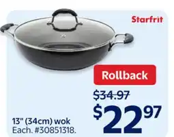 Walmart 13 (34cm) Wok offer
