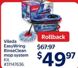 Walmart Vileda EasyWring Rinse Clean mop system offer