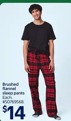 Walmart Brushed flannel sleep pants offer