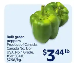Walmart Bulk green peppers offer