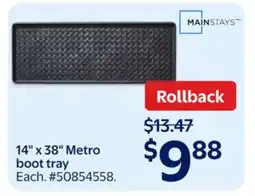 Walmart 14 x 38 Metro boot tray offer