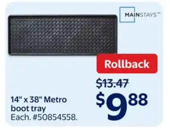 Walmart 14 x 38 Metro boot tray offer