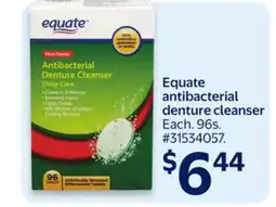 Walmart Equate antibacterial denture cleanser offer