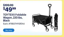 Walmart TOYTEXX Foldable Wagon, 220 lbs, Black offer