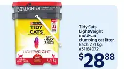 Walmart Tidy Cats pak LightWeight multi-cat clumping cat litter offer