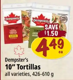 Farm Boy Dempster's 10 Tortillas offer