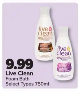 PharmaChoice Live Clean Foam Bath offer