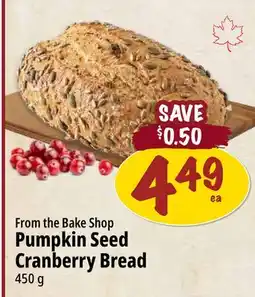 Farm Boy From The Bake Shop Pumpkin Seed Cranberry Bread offer
