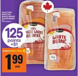 Food Basics SELECTION WHITE OR WHOLE WHEAT SLICED BREAD offer