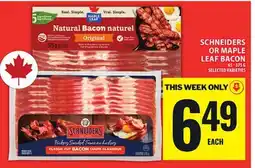 Food Basics SCHNEIDERS OR MAPLE LEAF BACON offer