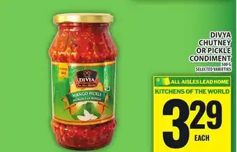 Food Basics DIVYA CHUTNEY OR PICKLE CONDIMENT offer