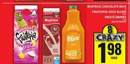 Food Basics BEATRICE CHOCOLATE MILK OR FRUITOPIA JUICE BLEND OR FRUITÉ DRINKS offer