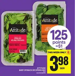 Food Basics ATTITUDE BABY SPINACH OR SPRING MIX offer