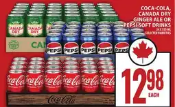Food Basics COCA-COLA, CANADA DRY GINGER ALE OR PEPSI SOFT DRINKS offer