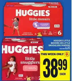 Food Basics HUGGIES LITTLE MOVERS OR LITTLE SNUGGLERS DIAPERS offer