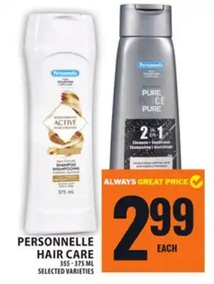 Food Basics PERSONNELLE HAIR CARE offer