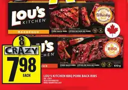 Food Basics LOU'S KITCHEN BBQ PORK BACK RIBS offer