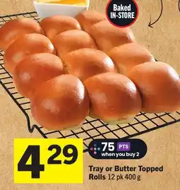 Foodland Tray or Butter Topped Rolls offer