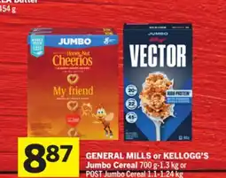 Foodland GENERAL MILLS or KELLOGG'S Jumbo Cereal offer
