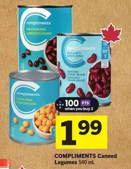 Foodland COMPLIMENTS Canned Legumes offer