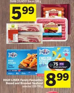 Foodland HIGH LINER Family Favourites Boxed and Breaded Seafood offer