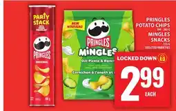 Food Basics PRINGLES POTATO CHIPS OR MINGLES SNACKS offer