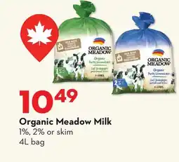 Longo's Organic Meadow Milk offer