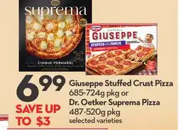 Longo's Giuseppe Stuffed Crust Pizza 685-724g pkg or Dr. Oetker Suprema Pizza 487-520g pkg offer