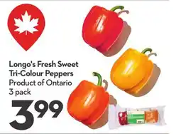 Longo's Fresh Sweet Tri-Colour Peppers offer