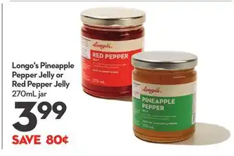 Longo's Longo's Pineapple Pepper Jelly or Red Pepper Jelly offer
