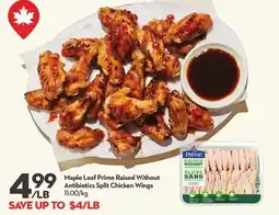 Longo's Prime Raised Without Antibiotics Split Chicken Wings offer