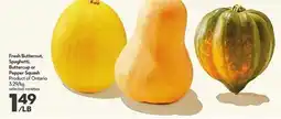 Longo's Fresh Butternut, Spaghetti, Buttercup or Pepper Squash offer