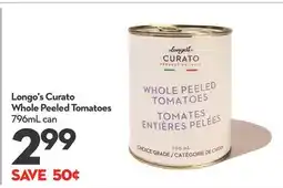 Longo's Curato Whole Peeled Tomatoes offer