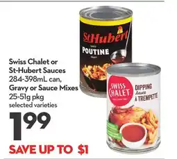 Longo's Swiss Chalet or St-Hubert Sauces 284-398mL can, Gravy or Sauce Mixes 25-51g pkg offer