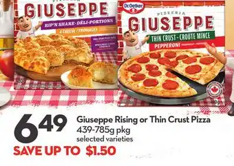 Longo's Giuseppe Rising or Thin Crust Pizza offer