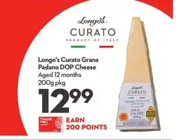 Longo's Curato Grana Padano DOP Cheese offer